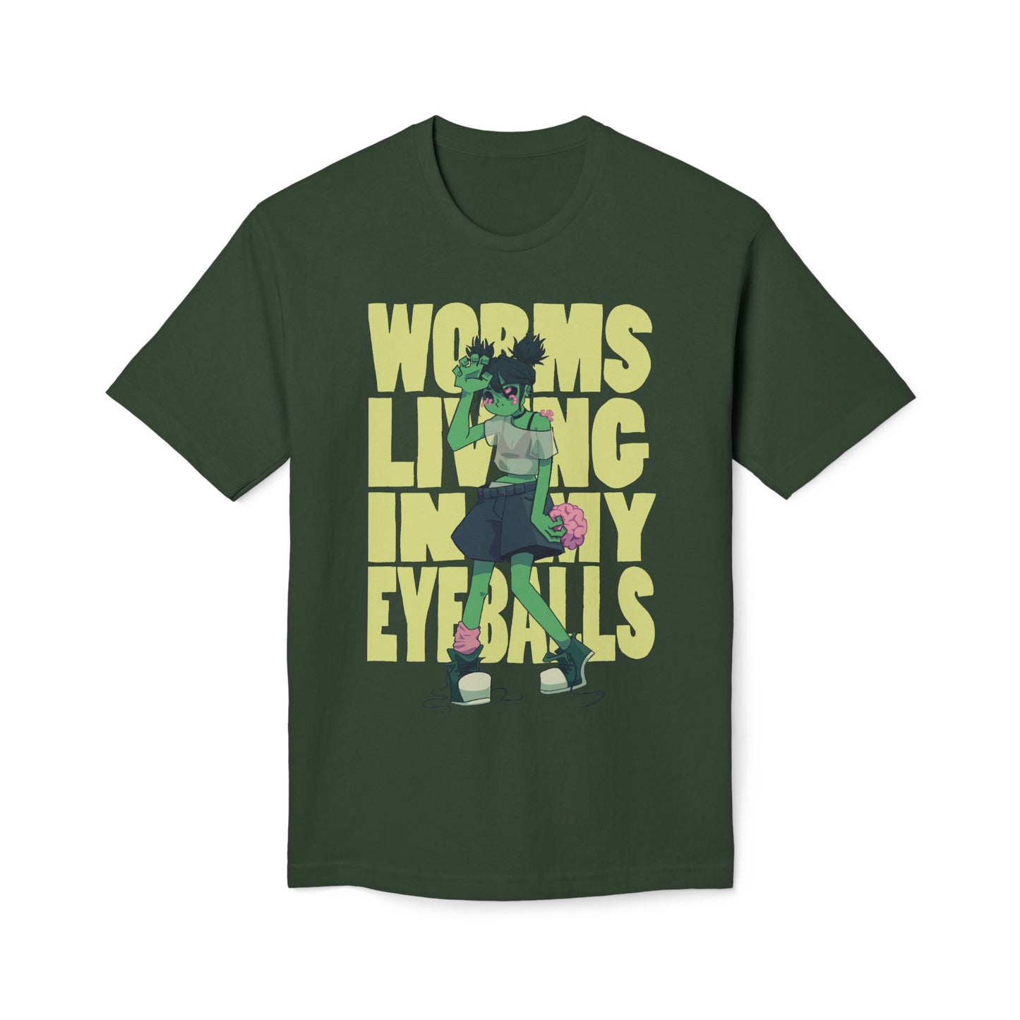 Worms Living in My Eyeballs Graphic T-Shirt